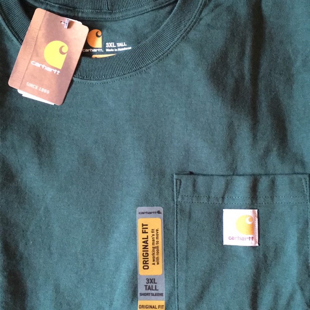 NWT Dark Green Carhartt Work T-Shirt 3XL Tall